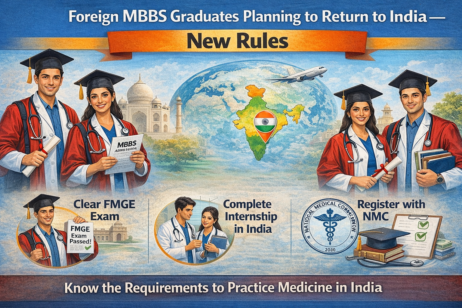Foreign MBBS Graduates Planning to Return to India—New Rules